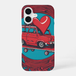 Kärlek om Hjul - Coola Skateboarding Heart Design