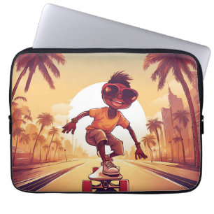 Kärlek om Hjul - Coola Skateboarding Heart Design Laptop Fodral
