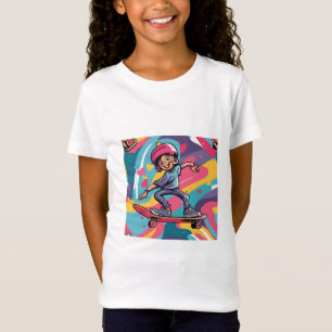 Kärlek om Hjul - Coola Skateboarding Heart Design T Shirt