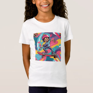 Kärlek om Hjul - Coola Skateboarding Heart Design T Shirt