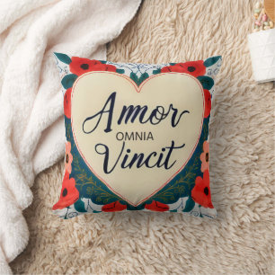 Kärlek Omnia Vincit - citat Kudde