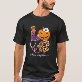Kärlek Oncology Nurse Pumpkin Stethoscope Hallowee T Shirt