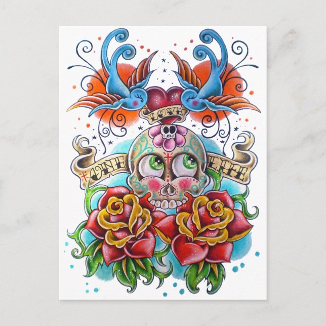 Kärlek One Life Vykort (Framsida)