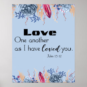 Kärlek One Two Bible Verse Poster