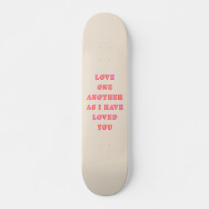 Kärlek One Two John 13 34 Bible Verse Scripture Mini Skateboard Bräda 18,5 Cm