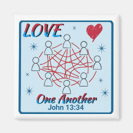 Kärlek One Two - John 13:34 magnet