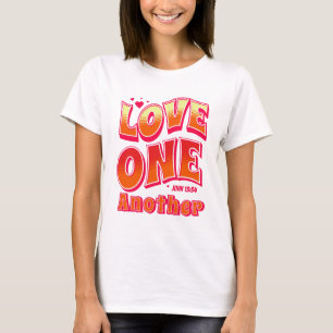 Kärlek One Two John 13:34 T Shirt