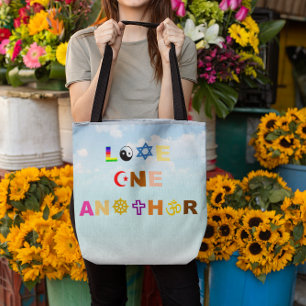 Kärlek One Two Tote Bag Tygkasse