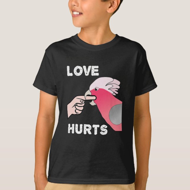 Kärlek Ontr Galah Cockatoo Parrot Premium T Shirt (Framsida)
