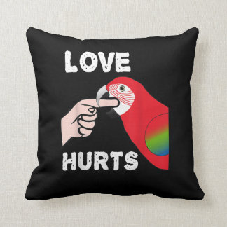 Kärlek Ontr Greening Macaw Parrot Biting Finger Kudde