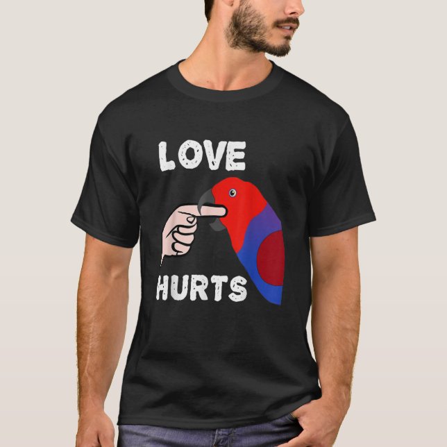 Kärlek Ontr kvinnlig eclectus parrot T Shirt (Framsida)
