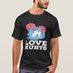 Kärlek Ontr Parrots Bird Budgerigar Broken Heart T Shirt