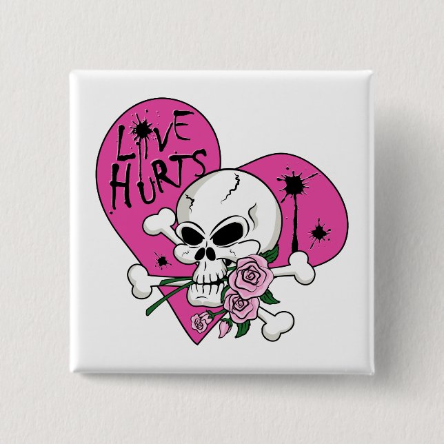 Kärlek Ontr Skull Knapp (Framsida)