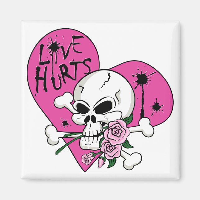 Kärlek Ontr Skull Magnet (Framsidan)