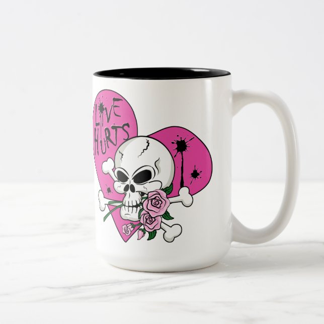 Kärlek Ontr Skull Två-Tonad Mugg (Höger)