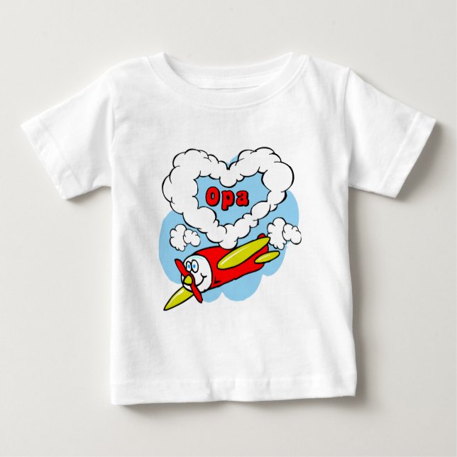 Kärlek Opa Kids flygplan T-shirt (Framsida)