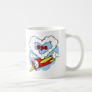 Kärlek Opa lurar flygplan Kaffemugg