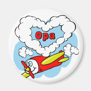 Kärlek Opa lurar flygplan Magnet