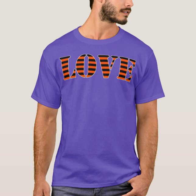 KÄRLEK ORANGE retro T Shirt (Framsida)
