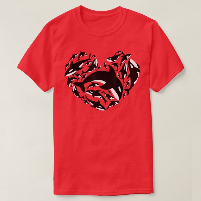 Kärlek Orca ger Killer Whale T Shirt (Design framsida)