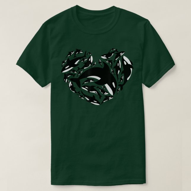 Kärlek Orca ger Killer Whale T Shirt (Design framsida)