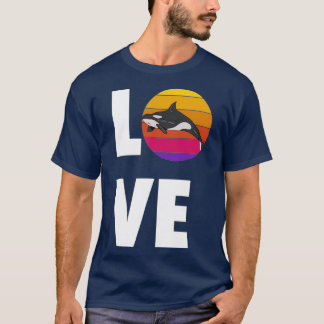 Kärlek Orca Killer Whale Orca Älskare Beach T Shirt