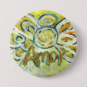 Kärlek Ord Angel Art Pin Pendant Buttons Knapp