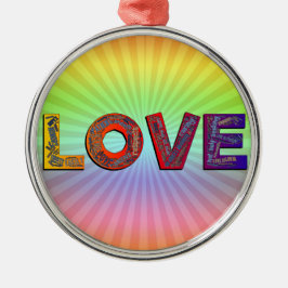 KÄRLEK ORD JULGRANSPRYDNAD METALL