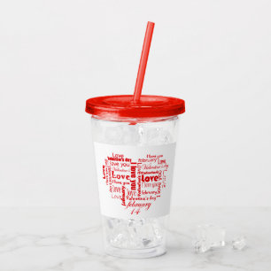 Kärlek Ord Take Away Mugg