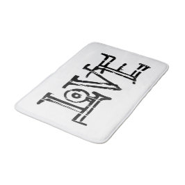 Kärlek ord typografi badrumsmatta