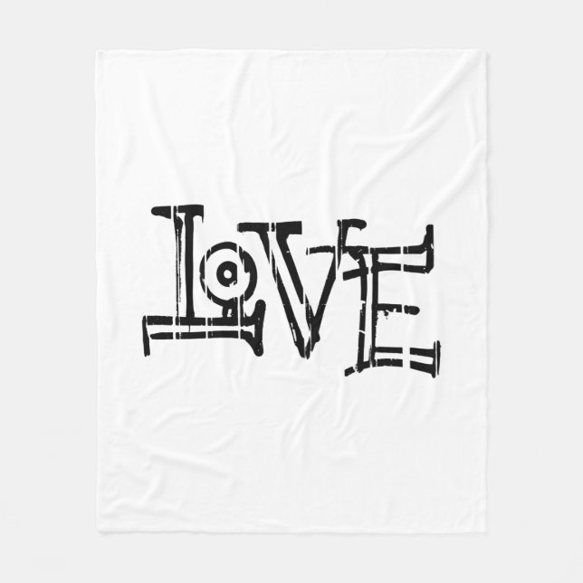 Kärlek ord typografi fleecefilt (Framsidan)