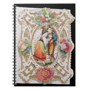 Kärlek oskuld, valentinkort, c.1870 (färgli anteckningsbok med spiral