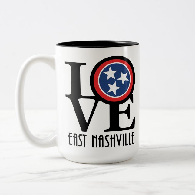 KÄRLEK Öster Nashville 15 oz Två-Tonad Mugg (Vänster)