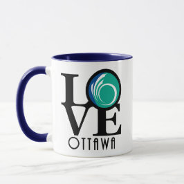 KÄRLEK Ottawa 11oz (flagga) Mugg