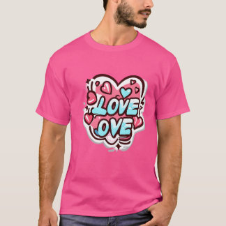 kärlek över design vän t shirt