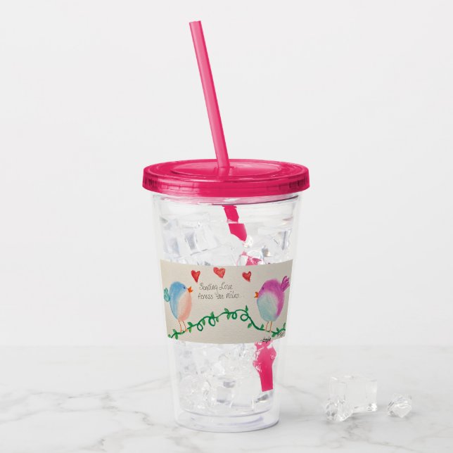 Kärlek över milen take away mugg (Framsida Ice)