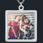 Kärlek-överläggsfoto Silverpläterat Halsband<br><div class="desc">Elegant och perfekt för enkel fotodesign i personligen för mors dag,  som bröllop- eller jubileumsgåva,  studenten-gåva osv.</div>