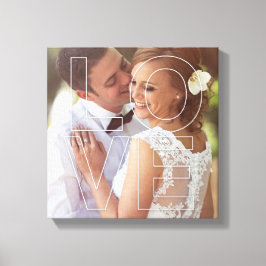 KÄRLEK Overlay Anpassningsbar Photo Canvas