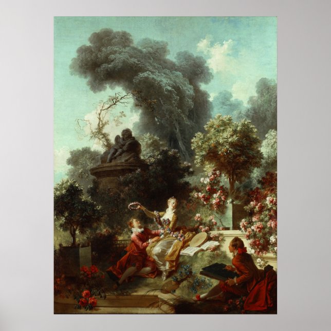 Kärlek (översta panelen) - Fragonard Poster (Framsidan)