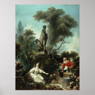 Kärlek (översta panelen) - Fragonard Poster