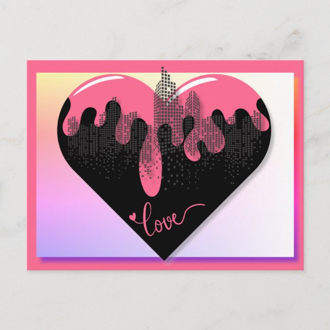 Kärlek på Alla hjärtans dag Helg Vykort (Framsida)