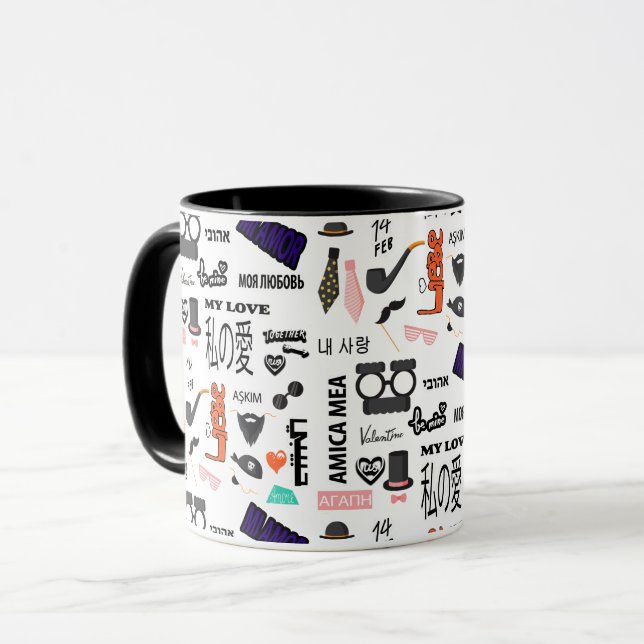 Kärlek på alla    språkmug mugg (Framsida vänster)