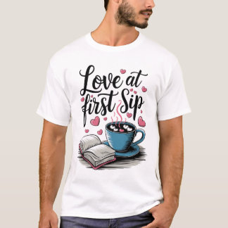 Kärlek på första sidan - Lättare kaffe Älskare Shi T Shirt