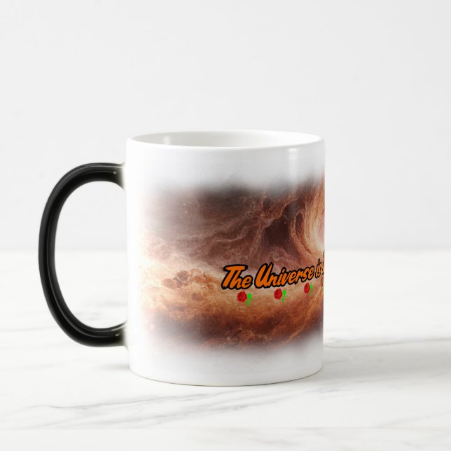 Kärlek på keramik magisk mugg (Vänster)