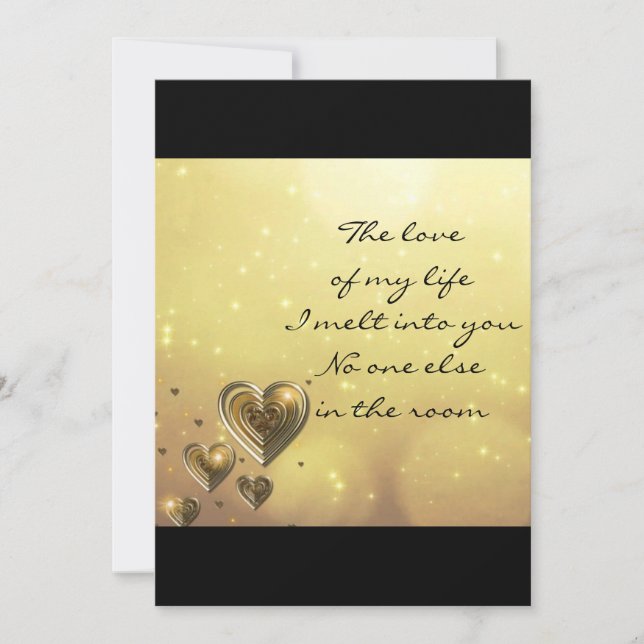 Kärlek på mitt livstidshälsningskort kort (Framsida)