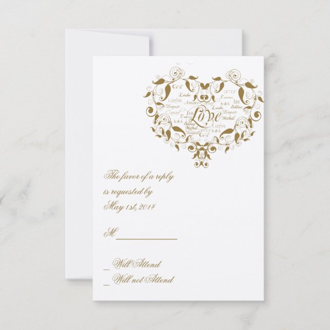 Kärlek på något språk i Guld-svarskort OSA Kort (Framsida)