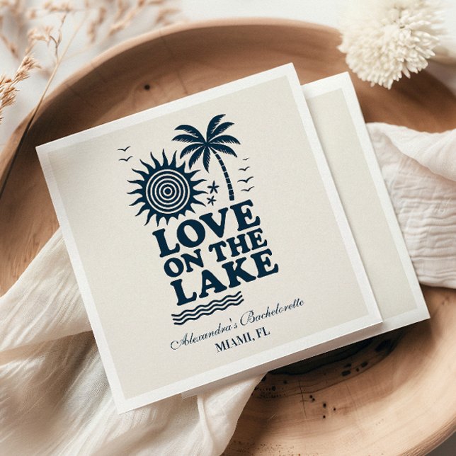 Kärlek på Sjö Bachelorette Helg Pappersservett (Skapare uppladdad)