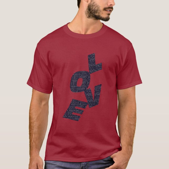 Kärlek på valentindagen t shirt (Framsida)