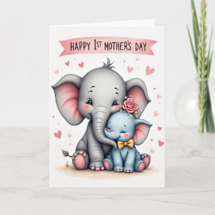 Kärlek Pachyderm Morsdagskort Kort