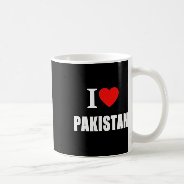 Kärlek Pakistan Fotboll Cricket  Kaffemugg (Höger)